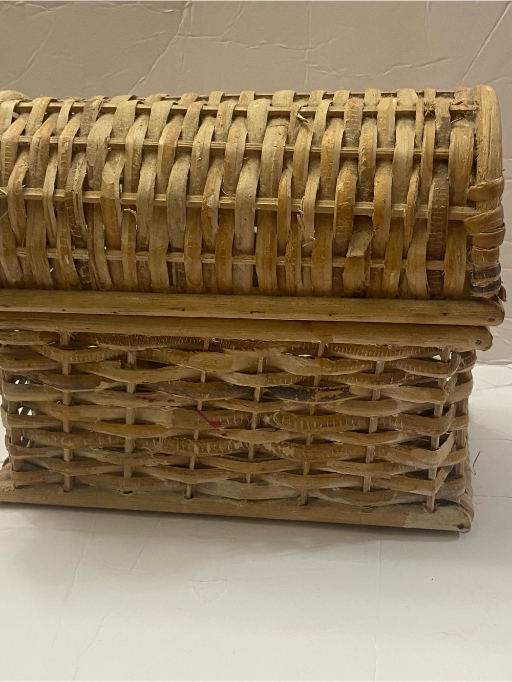 Natural Woven Rattan Storage Basket - Tan chest hand made hinges collection